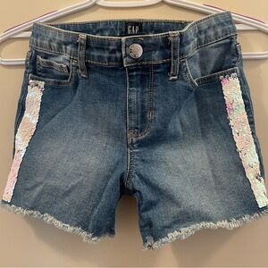 GAP Blue Denim Shorts with Sequin Detail